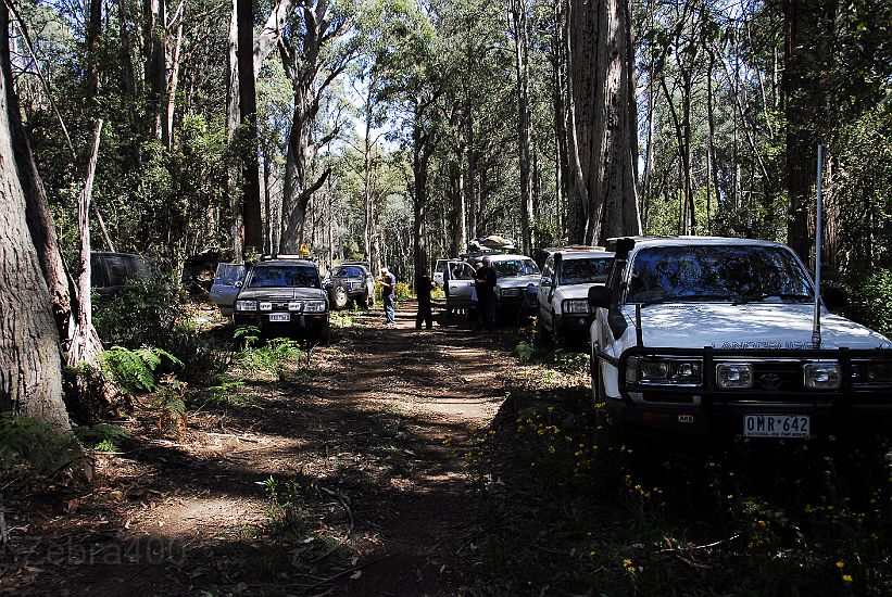 12-Convoy takes a lunch break on the Deddick Trail.JPG